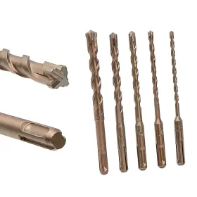 032-dy-szzt-5 445037983996 Pcs Sds Plus Rotary Hammer Drill Bits Set 3/16 Inch 1/4 5/16 3/8 1/2 X