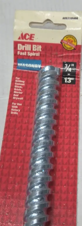 2108488 Ace 3/4 Inch X 13 Rotary Masonry Drill Bit #