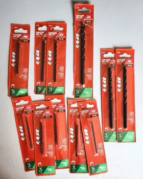 24467 Ace Lot 11 Percussion Drill Bits 1/4 Inch 5/16 3/16 1/8 5/32 Masonry Cement