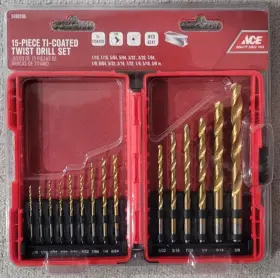 2488286 Ace 15-piece Ti-coated Twist Drill Set