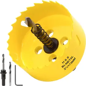200526hsys05 Acekit 2 7/8 Inch Hole Saw With 3/8 Arbor Hss Bi-metal Blade And Variable Teet