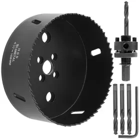 Mnus-holesaw-4x4v1-bla-191206 Aconnet Starvast 4-1/4 Inch Hole Saw With Heavy Duty Arbor Hss Bi-metal Holesaw Drill Bits 38mm