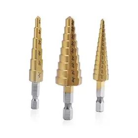 Amy-07 Aimeiyat Aleric Step Drill Bit Set - Titanium Coated High Speed Steel Cone Bits