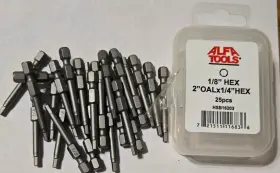 Hsb16203 Alfa Tools 1/8 Hex 2 Inch Oal X 1/4 Lot Of 25