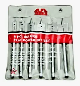 Wbs61192 Alfa Tools Boring Flat Drill Bit Set 6 Pc Spur Wood Usa