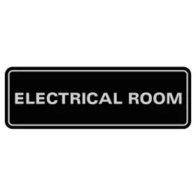 All Quality 600291854629 Standard Electrical Room Sign - 2 X 6 Inch Small 1 Pack Black