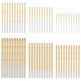 678125 Alrhso Small Drill Bits - 60 Pcs Twist Bit Set 3/64 Inch -1/8 Fully Ground