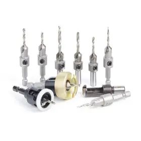 Ams-620 Amana Tool 738685203330 10-pc Carbide Tipped Countersink With Adjustable Depth Sto