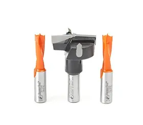 Hbm-102 Amana Tool 3 Pc Hinge Boring Bit Set 57mm Long 10mm Shank