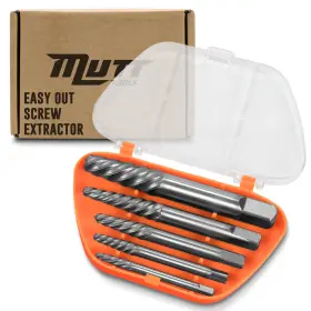 Th106-105 American Mutt Tools 5pc Screw Extractor Set - Easy Out Bolt Kit With Cr-mo A
