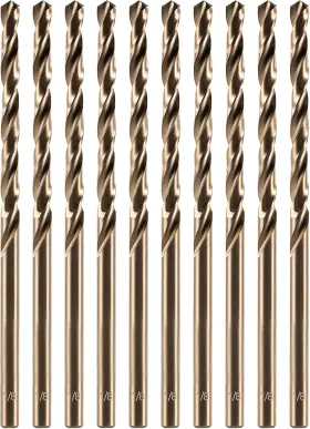 Amoolo 313017157149 1/8 Inch Cobalt Drill Bits 10pcs M35 Hss Metal Jobber Length Twist Dri