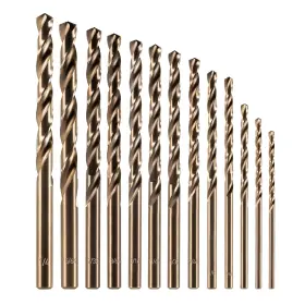 At1902 Amoolo Cobalt Drill Bit Set 1/16 Inch -1/4 13 Pcs M35 Hss Metal Bits For