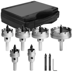Ctt-hmts9 Anbull Carbide Hole Saws Cutter Set 9 Piece Stainless Steel Includes 6-