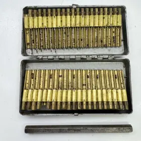 2589593 Anderson & Forrester And Gauging Drill Bit Set Size For Gas Orifice Missing Some Vtg