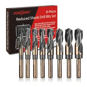Angelsword 760218603522 8 Pack Reduced Shank Drill Bit Set M2 High Speed Steel