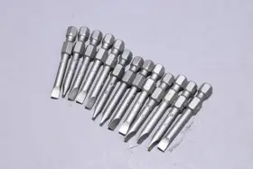320-1x Apex Usa Slotted 1/4 In Hex Driver Bit Lot 13pc Inventory 5373