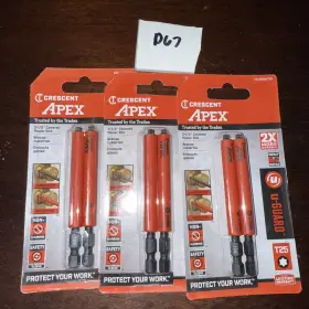 Caugb3bt25 Apex X3 Crescent 3 1/2 Inch Covered Power Bits 2 Pk