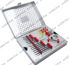 Artifol Enterprises Os1055 26-piece Premium Zygomatic Drill And Positioning Kit With Storage Case #os1055
