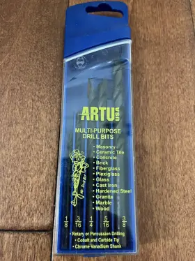 Artu 722793015053 Vintage 5 Pcs. Multi Purpose Drill Bit Set Made In Germany Nos