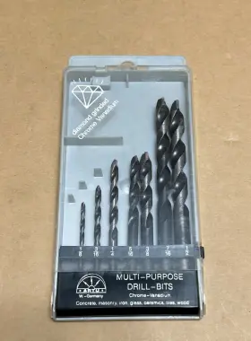 01510 Artu Usa Inc W-germany Multipurpose Drill Bit Set Chrome-vanadium Of 7