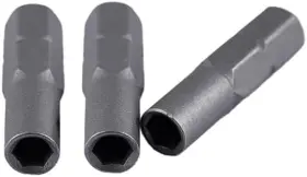 As Shown 717164771034 3 Pack Screw Driver Bit Adapter Standard 6.35mm 1/4 Inch Outside To System 4mm Insi