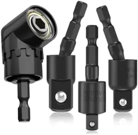 As Shown 810168261522 Bates- Flexible Drill Bit Extension Set With Right Angle Attachment 4 Pc