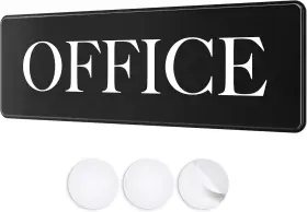 As1004 Assured Signs The Office Sign Door - 9 Inch By 3 Professional Medium Black