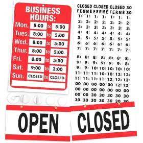 Gen30609 Assured Signs Open Closed Sign For 1 Pack Red And White Business Hours