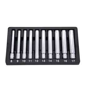 4110 Astro Tools 745227083596 10pc 3/8 Inch Drive Extra Deep Metric Socket Set