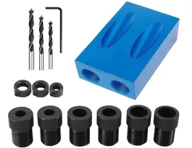 Ap2020000912 Auto-plaza Pocket Hole Jig Dowel Drill Joinery Kit Carpenters Wood Woodwork Guides