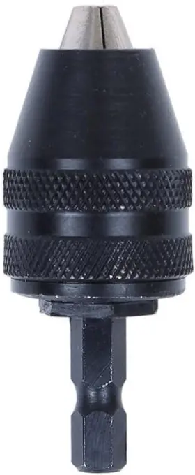 00174 Autotoolhome 1/4-inch Hex Shank Keyless Drill Chuck For Impact Driver Black
