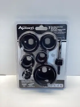 Avanti 008925158806 High Carbon Steel Hole Saw Set 7-piece New