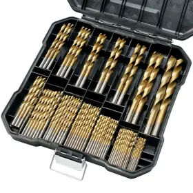 Axelord-td-99 Axelord 99 Pcs Drill Bit Set1/16 Inch -3/8 135 Tip Titanium Coated High Speed S