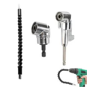 Aya-chic 783622094170 105 Degree Right Angle Driver Extension Power Screwdriver Drill Attachm