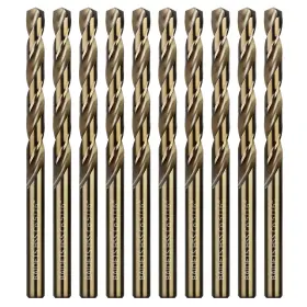 Bd220044 Baidets 10 Pcs 5/16 Inch Cobalt Drill Bits M35 Hss Jobber Twist Set Hard Metal Steel