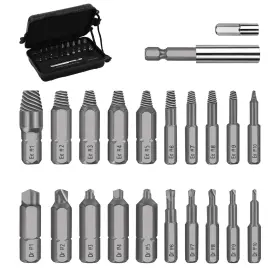 Be91eiter 710667122662 22 Pcs Damaged Screw Extractor Set Hss With Magnetic Extension Bit Holder