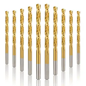 Gsg-bkl0tcz2-mk-06 Becollo 1/4 Inch Titanium Drill Bits Hss Metal Jobber Length Twist 135 Spli