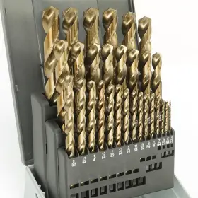 Behappy 796391058651 Set 29pcs Cobalt Drill Bit M35 High Speed Steel Metal Twist Jobber