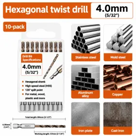 Hssco-s016-0102 Bestiefinds Cobalt Drill Bit Set 1/16 Inch -1/2 Hss Co5% M35 Jobber Twist Metalworking