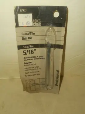 16903 Black & Decker And 5/16 Inch Glass Tile Drill Bit No. For All Portable Drills Nos