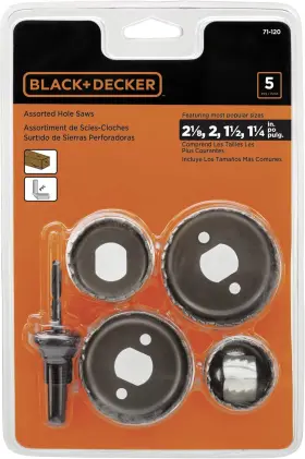 71-120 Black & Decker Hole Saw Kit Assorted 5-piece