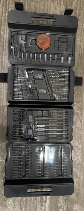 71-91501 Black Decker And Drill Bit Set 150 Piece Home Project With Hard Case