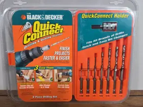 Black Decker 71-970 And 8 Piece Quick Connect Drilling Driving System Nos
