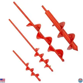B09b4r5xtx Black & Decker Auger Drill Bit Set Of 4 For Planting 3/8 Inch Hex Drive Garden Tool