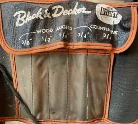 U-1007 Black Decker Vintage And Soft Case Only - No Bits Made In Usa Printed