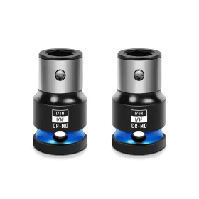 41003 Blackrobot 2pcs Impact Bit Holders 1/4 Inch Square Drive To Hex
