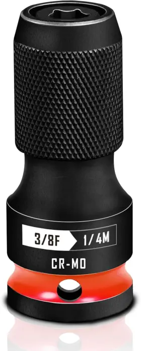 Blackrobot 744759926357 Quick Release Impact Bit Holders 3/8-inch Square Drive To 1/4-inch He