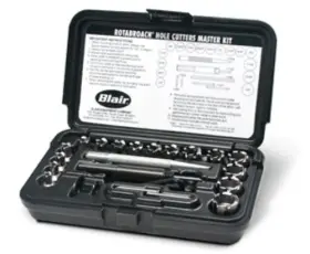 11099 Blair Rotabroach Master Set 1/4 Inch To 3/4 Hole Cutters Arbor Pilots Hex