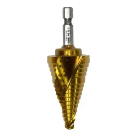 15-steps Blu-mol 035781027847 1/4 Inch To 1-1/8 - #9 Cobalt Spiral Step Drill Bit