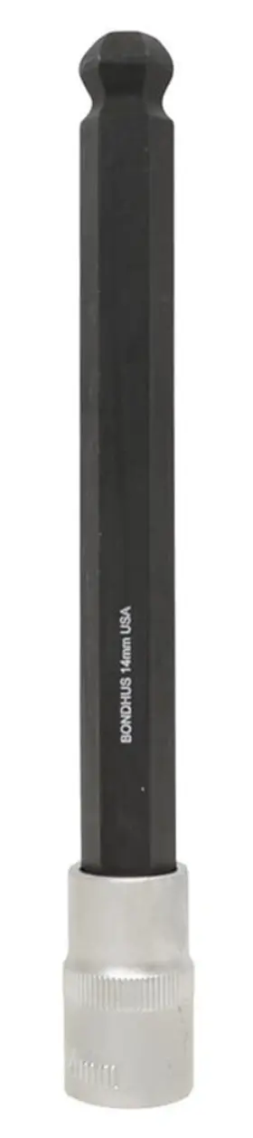 Bondhus 037231437848 Inch 43784 14mm Prohold 1/2 Drive Socket Ball End Bit With Proguard Finish 6
